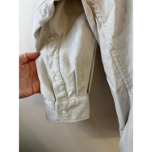 NWT Frank & Eileen McLoughlin Lagenlook Oversized Chore Shacket Natural Size M/L - Picture 6 of 11